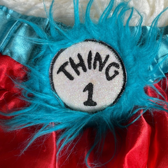 *SOLD* Dr. Seuss Thing 1/Thing 2 Skirt & Headband - Picture 4 of 8